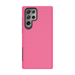 Triangle Shockproof Case with Anti Slip Grains for Samsung Galaxy S22 Ultra – Hot Pink